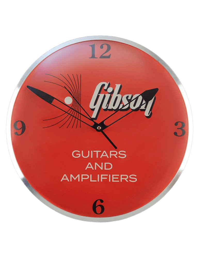 Gibson Vintage Lighted Wall Clock, Kalamazoo Orange