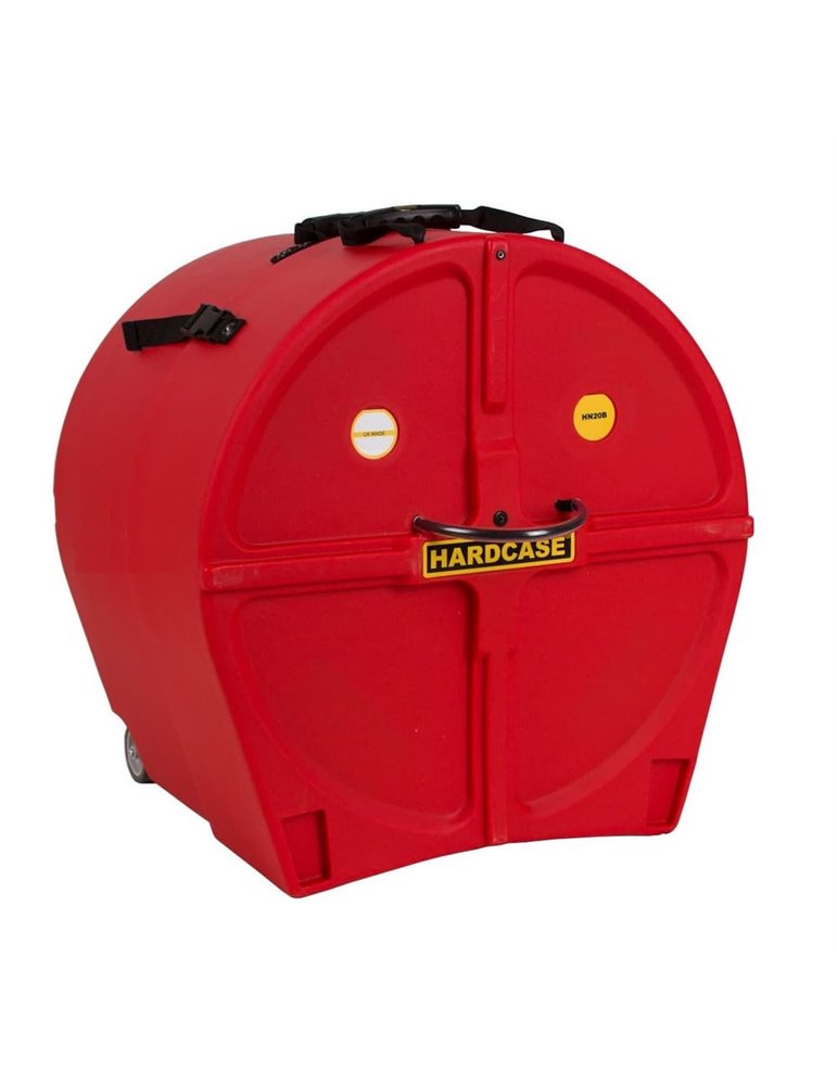 ESTUCHE HARDCASE BOMBO 20"- ROJO (CON RUEDAS)