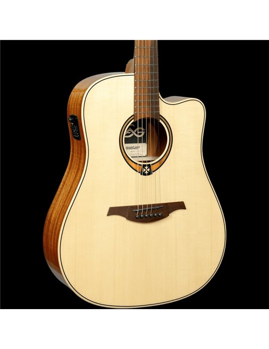 GUITARRA ACÚSTICA LÂG DREADNOUGHT CUTAWAY A/E TRAMONTANE 88 - NATURAL