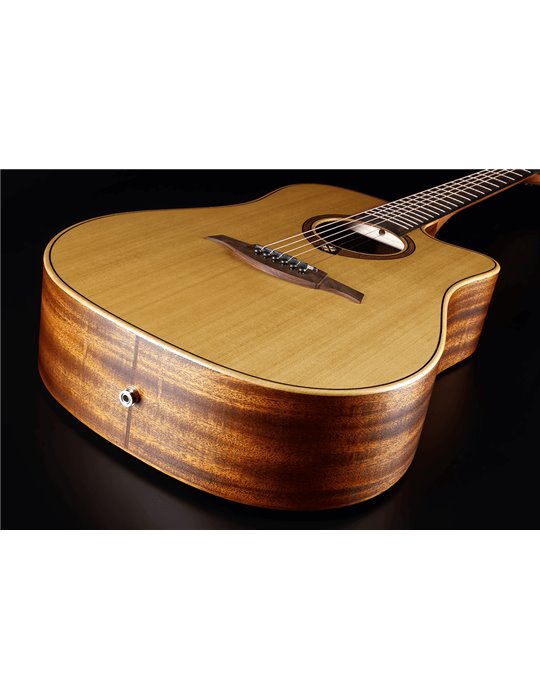 GUITARRA ACÚSTICA LÂG DREADNOUGHT CUTAWAY TRAMONTANE 170 A/E - NATURAL