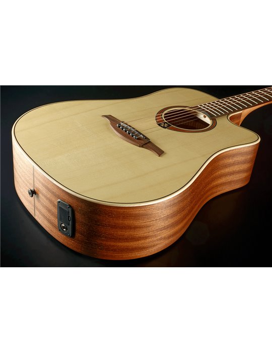 GUITARRA ACÚSTICA LÂG DREADNOUGHT CUTAWAY TRAMONTANE 70 A/C - NATURAL