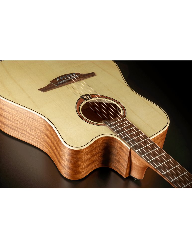 GUITARRA ACÚSTICA LÂG DREADNOUGHT CUTAWAY TRAMONTANE 70 A/C - NATURAL