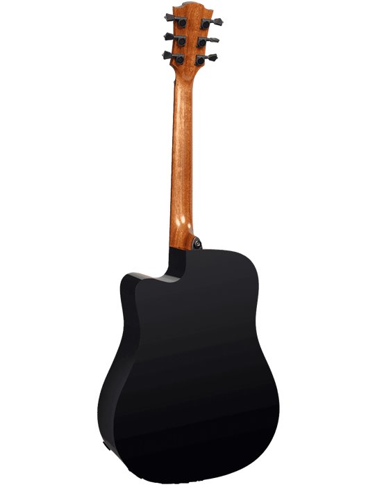 GUITARRA ACÚSTICA LÂG DREADNOUGHT CUTAWAY TRAMONTANE 118 A/E - NEGRA