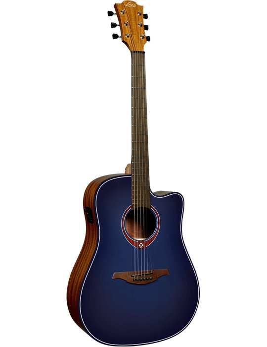 GUITARRA ACÚSTICA LAG DREADNOUGHT A/E CUTAWAY - EDICIÓN LIMITADA BLUE BURST