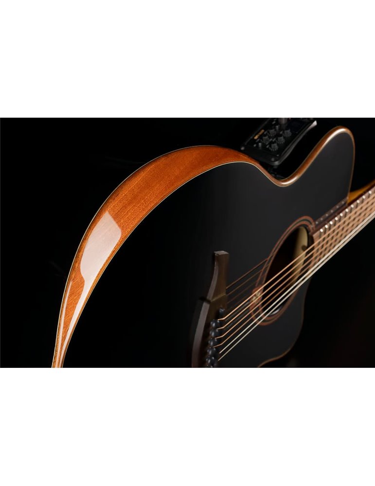 GUITARRA ACÚSTICA LAG AUDITORIUM A/E CUTAWAY - EDICIÓN LIMITADA BISEL - NEGRA
