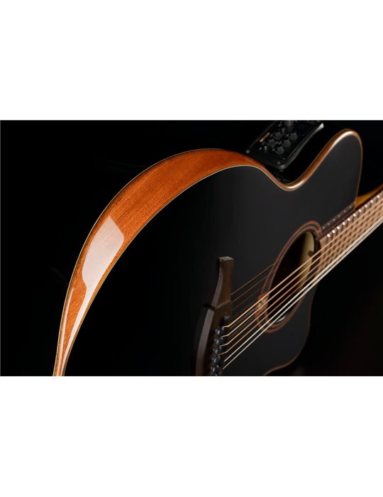 GUITARRA ACÚSTICA LAG AUDITORIUM A/E CUTAWAY - EDICIÓN LIMITADA BISEL - NEGRA