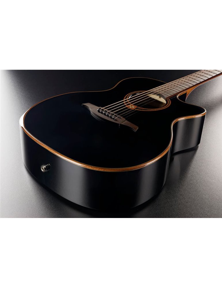 GUITARRA ACÚSTICA LAG AUDITORIUM A/E CUTAWAY - EDICIÓN LIMITADA BISEL - NEGRA