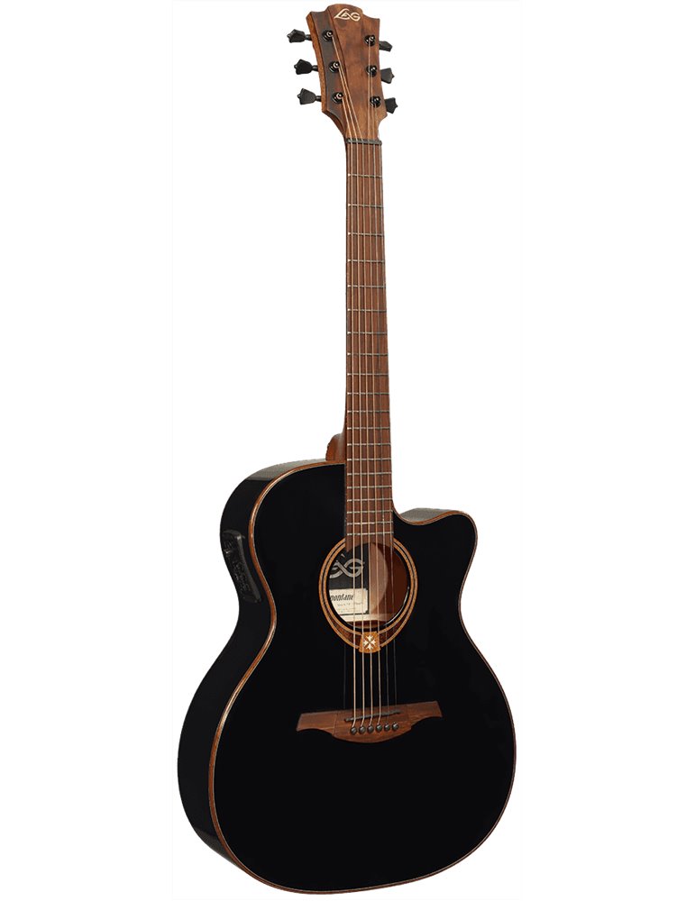GUITARRA ACÚSTICA LÂG AUDITORIUM CUTAWAY TRAMONTANE 118 A/E - NEGRA
