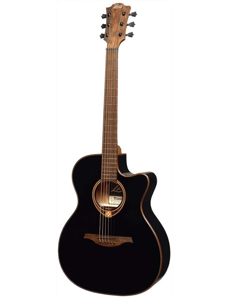 GUITARRA ACÚSTICA LÂG AUDITORIUM CUTAWAY TRAMONTANE 118 A/E - NEGRA