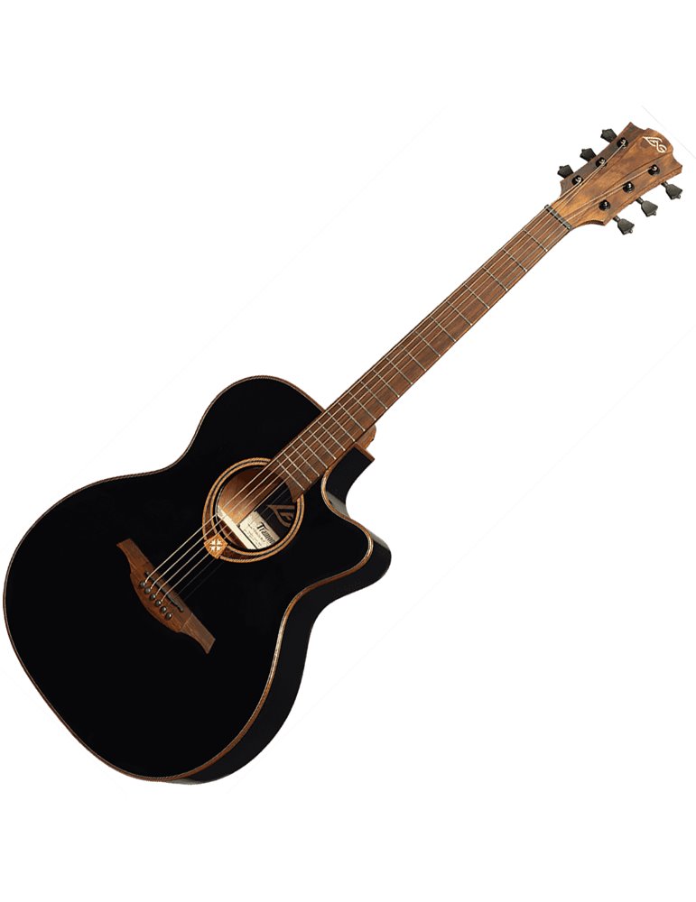 GUITARRA ACÚSTICA LÂG AUDITORIUM CUTAWAY TRAMONTANE 118 A/E - NEGRA