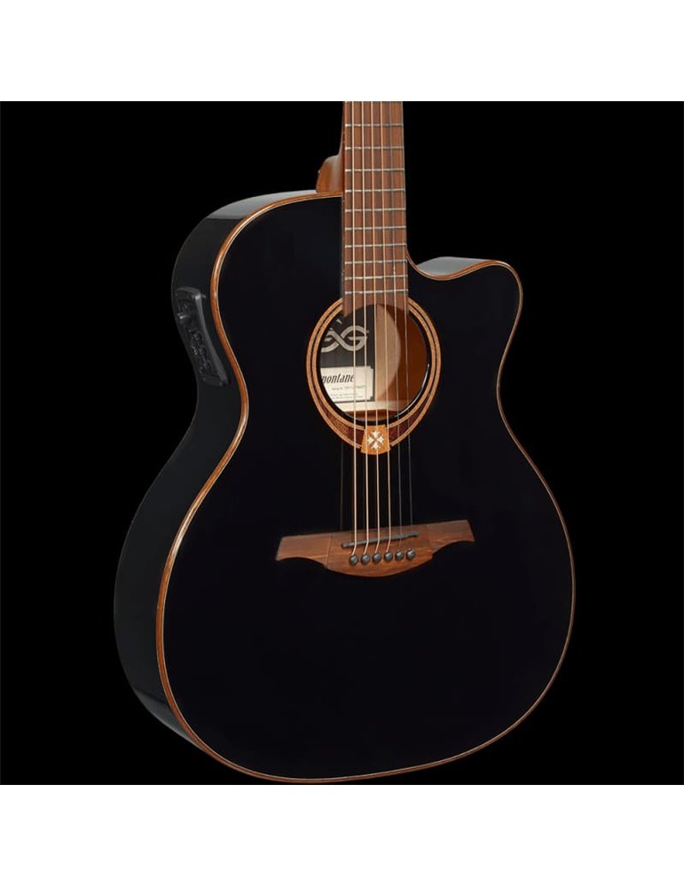 GUITARRA ACÚSTICA LÂG AUDITORIUM CUTAWAY TRAMONTANE 118 A/E - NEGRA