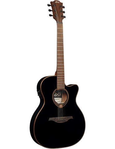GUITARRA ACÚSTICA LÂG AUDITORIUM SLIM CUTAWAY TRAMONTANE 118 A/E - NEGRA 2