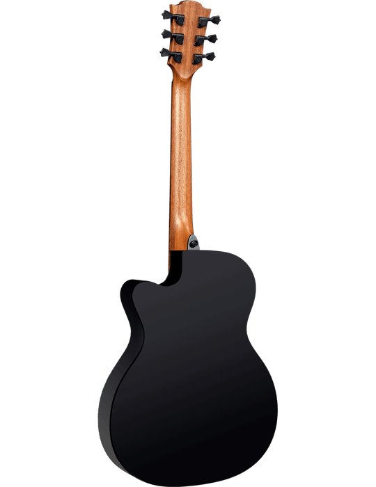 GUITARRA ACÚSTICA LÂG AUDITORIUM SLIM CUTAWAY TRAMONTANE 118 A/E - NEGRA
