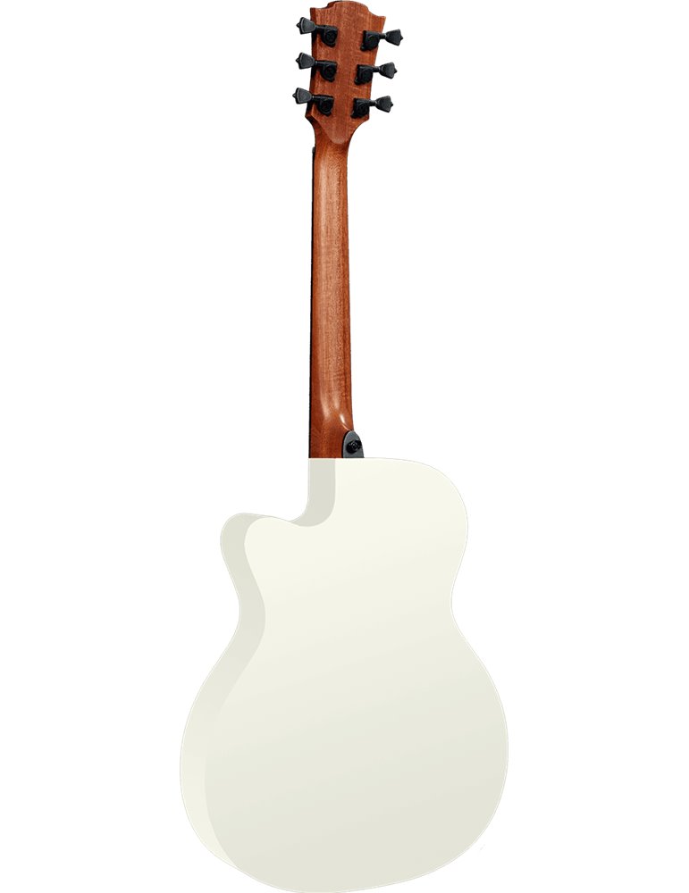 GUITARRA ACÚSTICA LÂG AUDITORIUM SLIM CUTAWAY TRAMONTANE 118 A/E - IVORY WHITE
