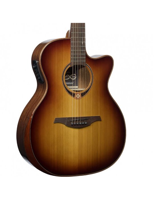 GUITARRA ACÚSTICA LAG AUDITORIUM A/E CUTAWAY - EDICIÓN LIMITADA BISEL - BROWN SHADOW