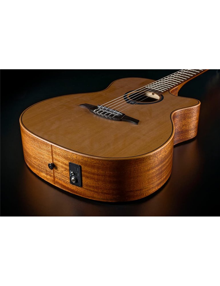 GUITARRA CLÁSICA NYLON LAG AUDITORIUM HYVIBE H2 10 A/E CUTAWAY