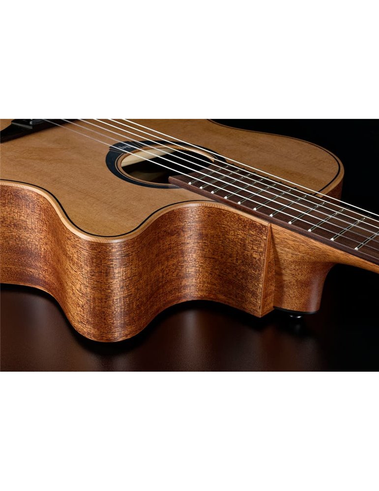 GUITARRA CLÁSICA NYLON LAG AUDITORIUM HYVIBE H2 10 A/E CUTAWAY