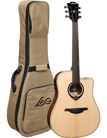GUITARRA ACÚSTICA LAG DREADNOUGHT HYVIBE H2 30 A/E CUTAWAY 2