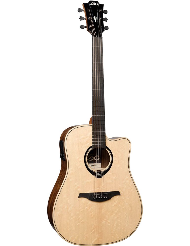 GUITARRA ACÚSTICA LAG DREADNOUGHT HYVIBE H2 30 A/E CUTAWAY
