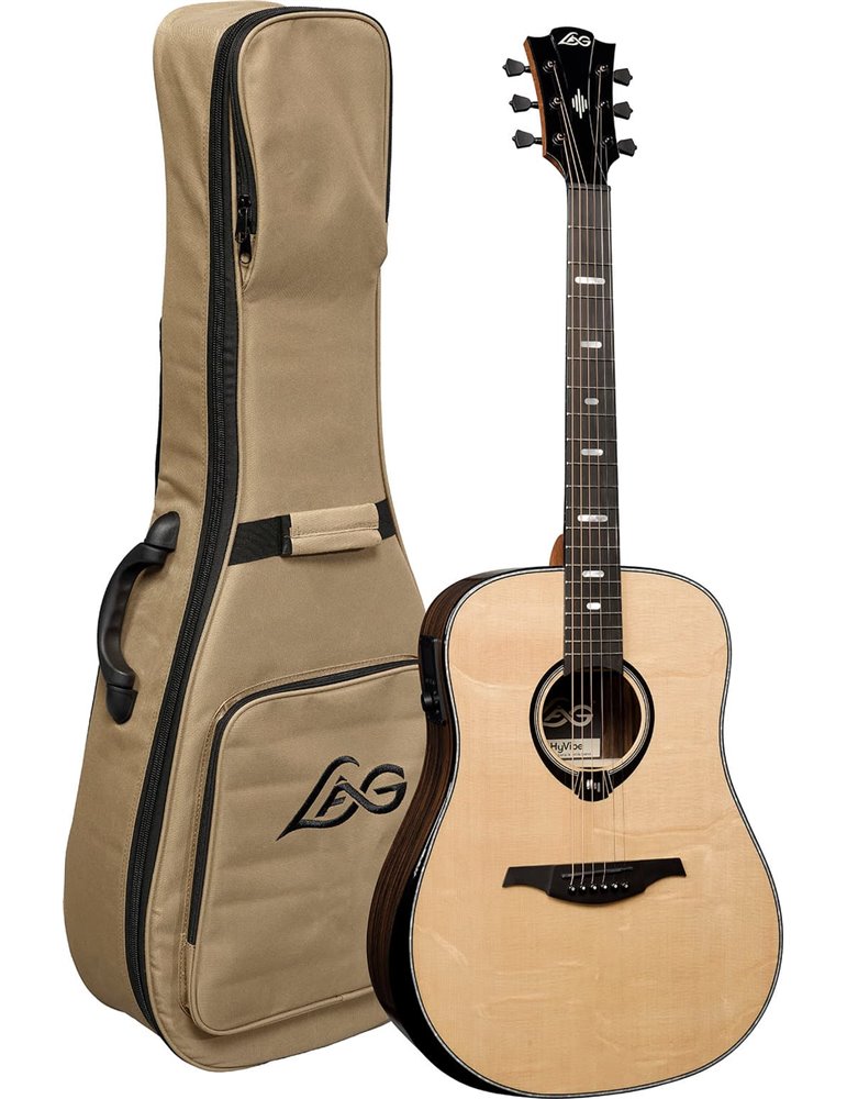 GUITARRA ACÚSTICA LAG DREADNOUGHT HYVIBE H2 50 A/E CUTAWAY