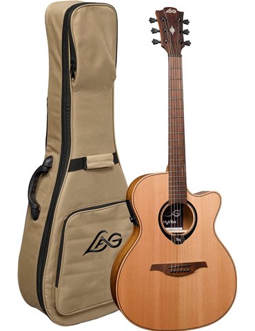 GUITARRA ACÚSTICA LAG AUDITORIUM HYVIBE H2 10 A/E CUTAWAY 2