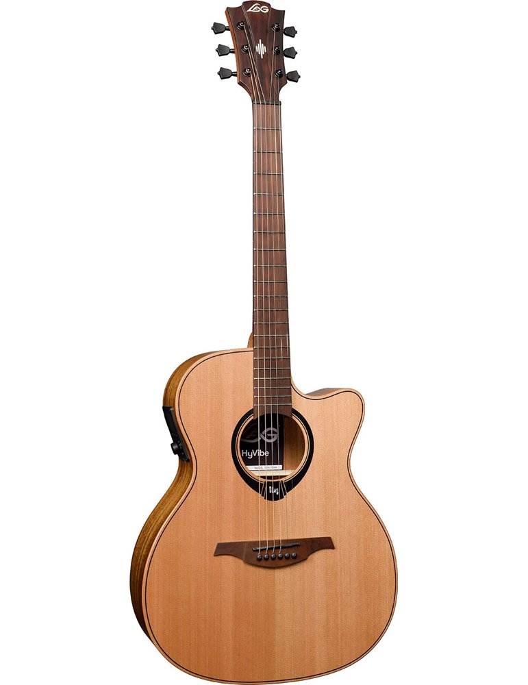 GUITARRA ACÚSTICA LAG AUDITORIUM HYVIBE H2 10 A/E CUTAWAY