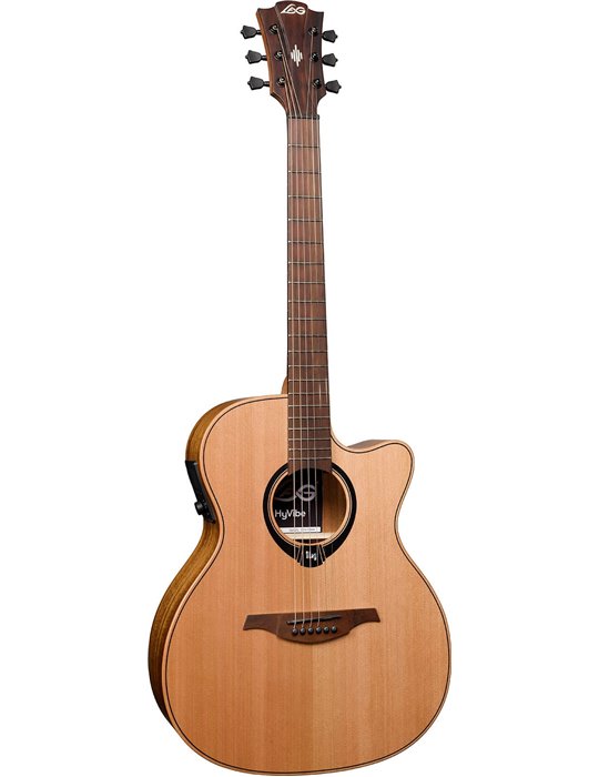 GUITARRA ACÚSTICA LAG AUDITORIUM HYVIBE H2 10 A/E CUTAWAY