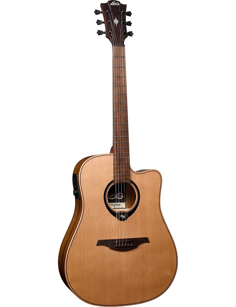 GUITARRA ACÚSTICA LAG DREADNOUGHT HYVIBE H2 10 A/E CUTAWAY