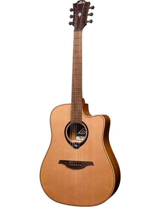 GUITARRA ACÚSTICA LAG DREADNOUGHT HYVIBE H2 10 A/E CUTAWAY
