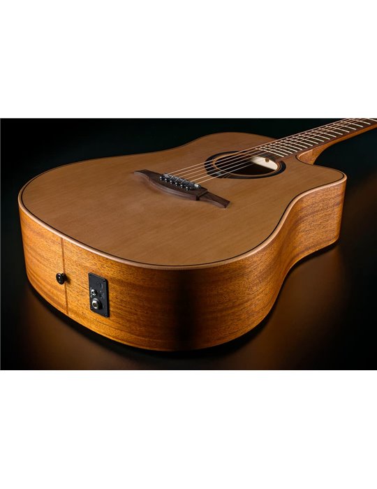 GUITARRA ACÚSTICA LAG DREADNOUGHT HYVIBE H2 10 A/E CUTAWAY