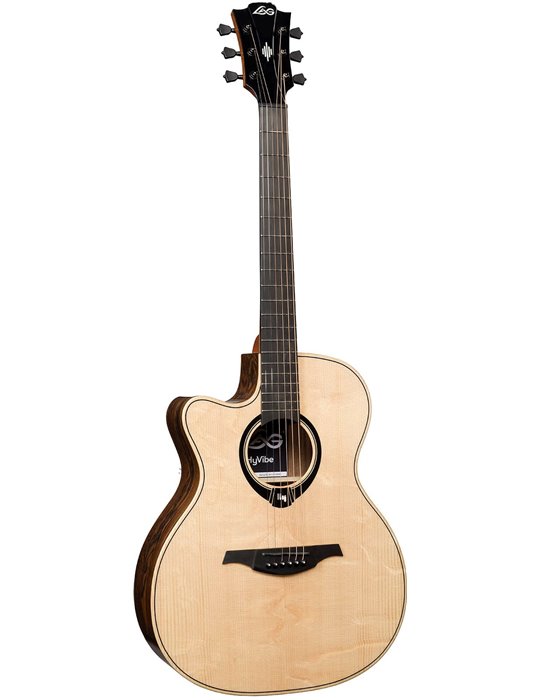 GUITARRA ACÚSTICA LAG AUDITORIUM HYVIBE H2 30 A/E CUTAWAY - ZURDOS