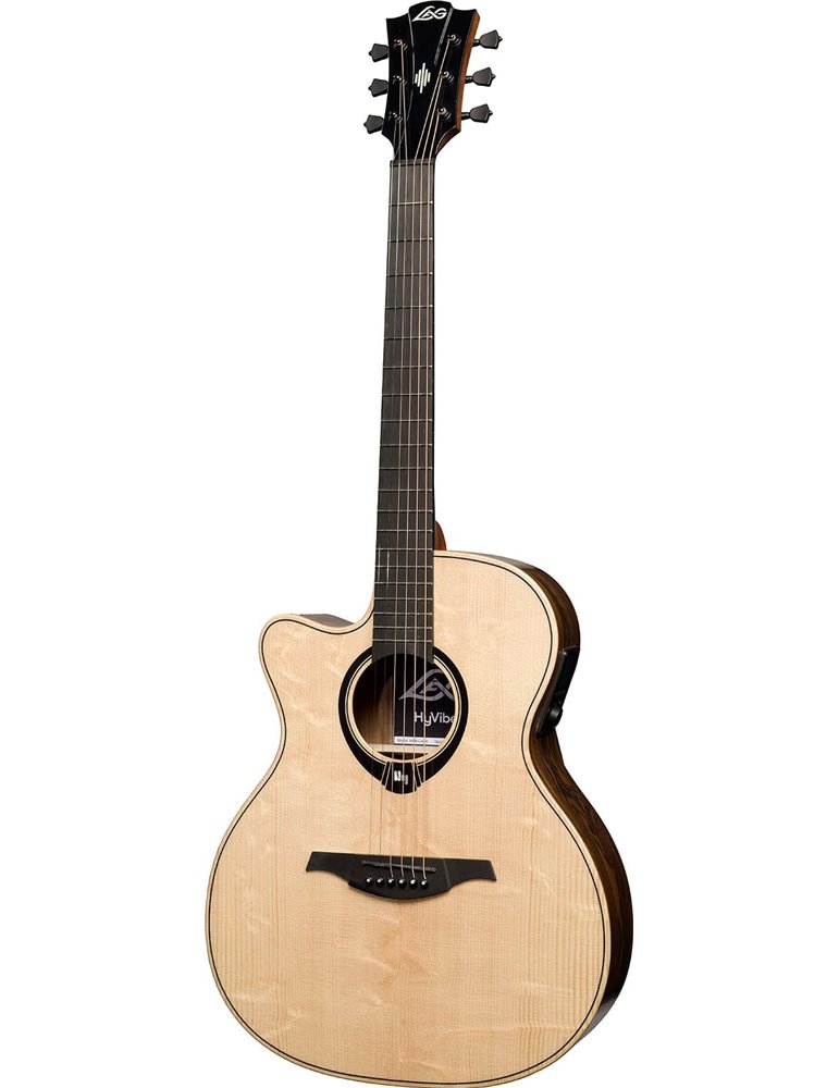 GUITARRA ACÚSTICA LAG AUDITORIUM HYVIBE H2 30 A/E CUTAWAY - ZURDOS