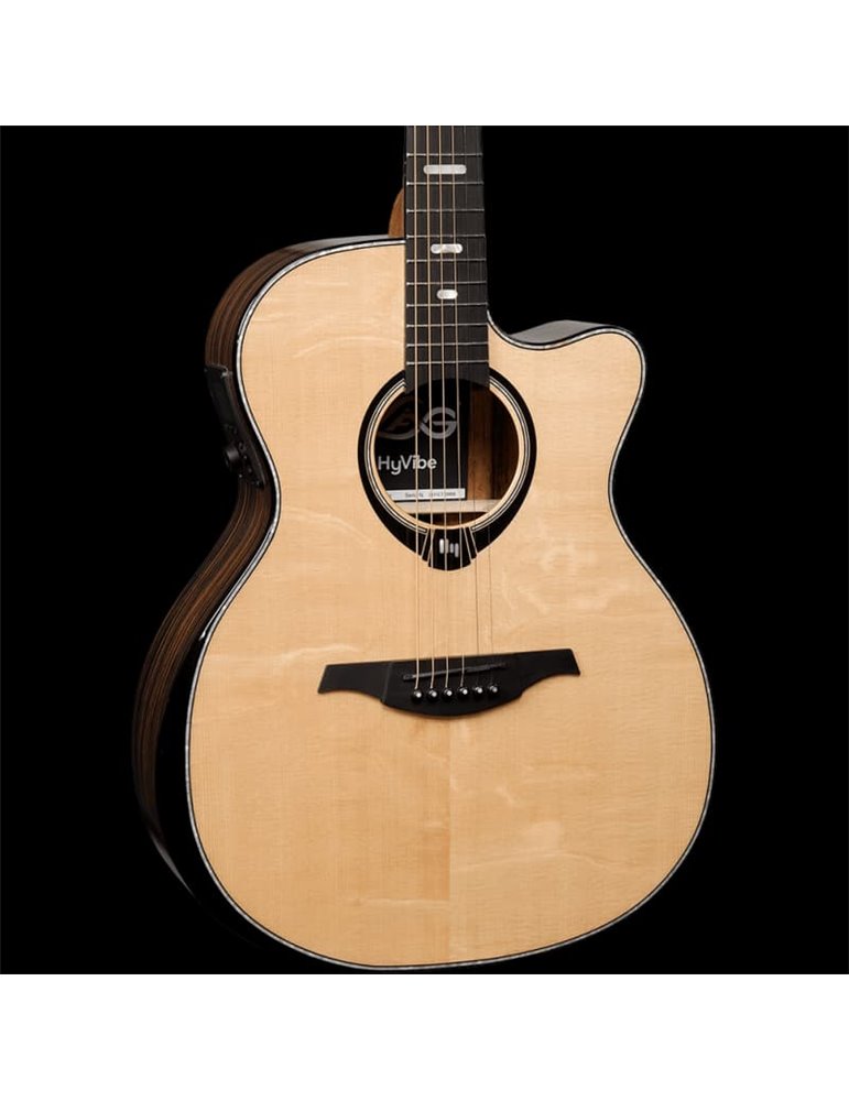 GUITARRA ACÚSTICA LAG AUDITORIUM HYVIBE H2 50 A/E CUTAWAY