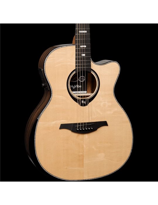 GUITARRA ACÚSTICA LAG AUDITORIUM HYVIBE H2 50 A/E CUTAWAY