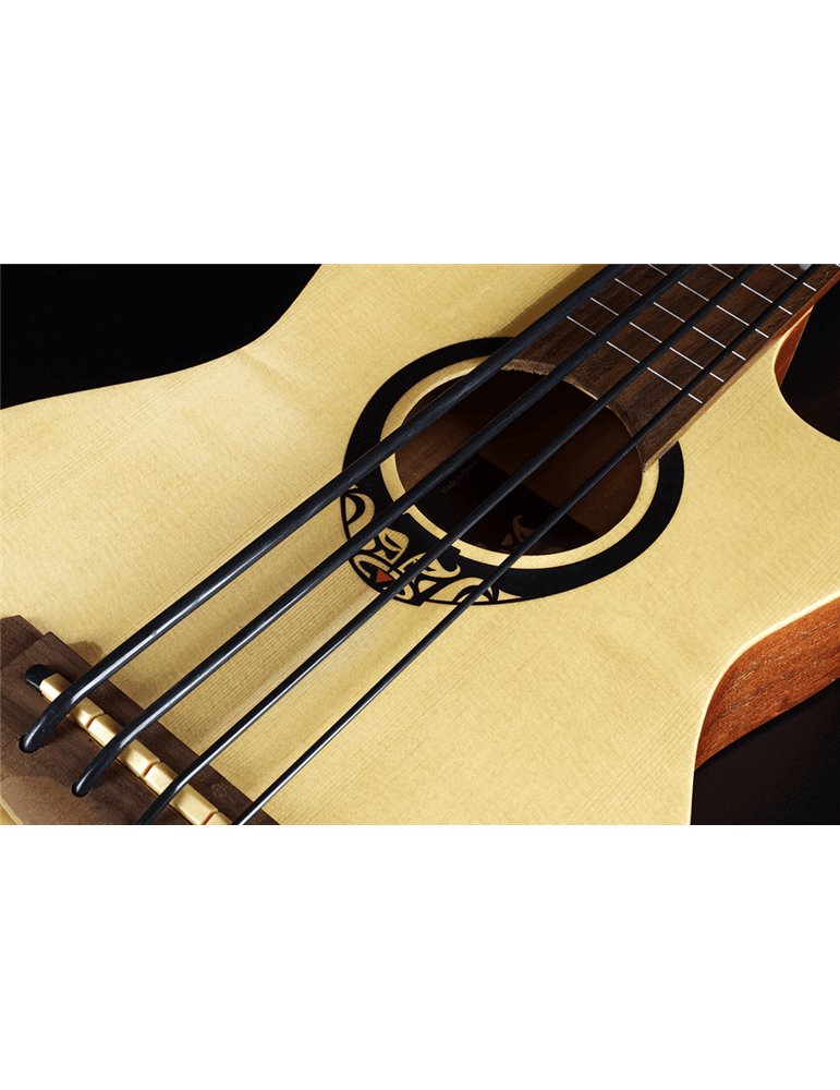 UKELELE LAG TIKI UKU MINI BASS CUTAWAY ELETROACUSTICO