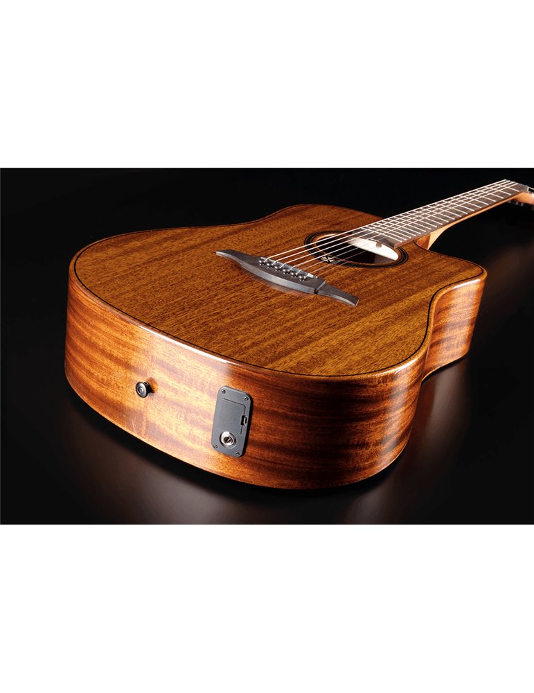 GUITARRA ACÚSTICA LÂG DREADNOUGHT CUTAWAY A/E TRAMONTANE 98 - CAOBA