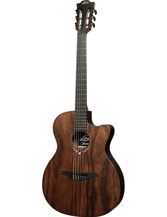 GUITARRA ACÚSTICA LÂG NYLON AUDITORIUM SLIM CUTWAY A/E - SAUVAGE 