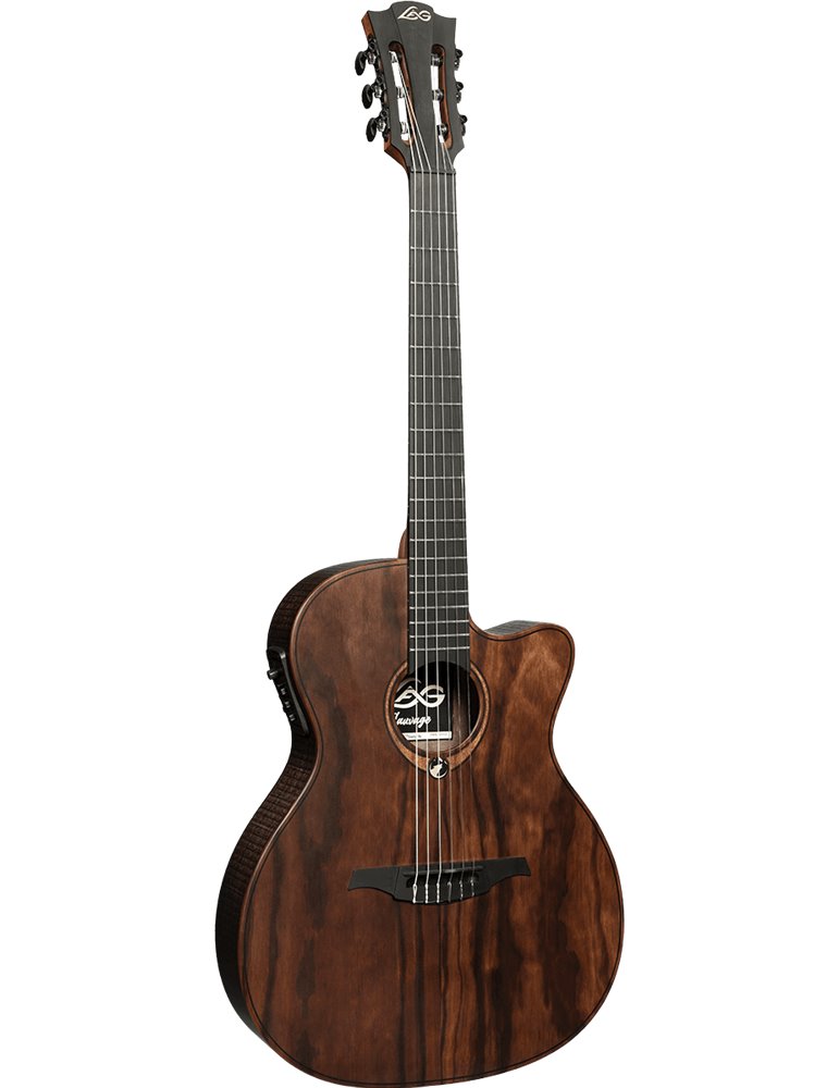 GUITARRA ACÚSTICA LÂG NYLON AUDITORIUM SLIM CUTWAY A/E - SAUVAGE 