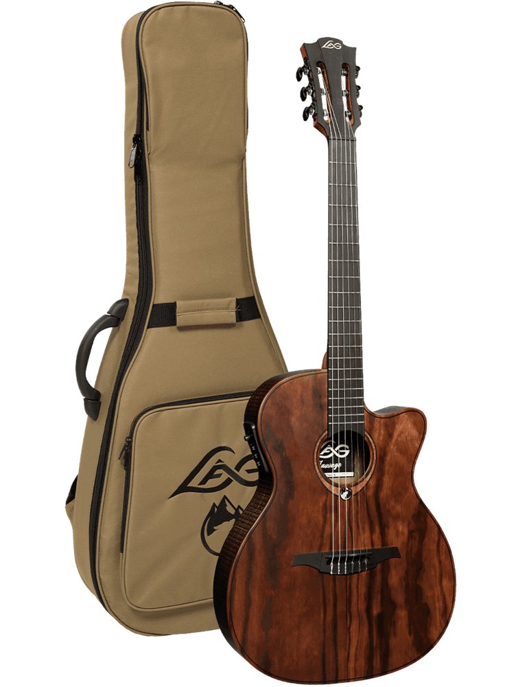 GUITARRA ACÚSTICA LÂG NYLON AUDITORIUM SLIM CUTWAY A/E - SAUVAGE 