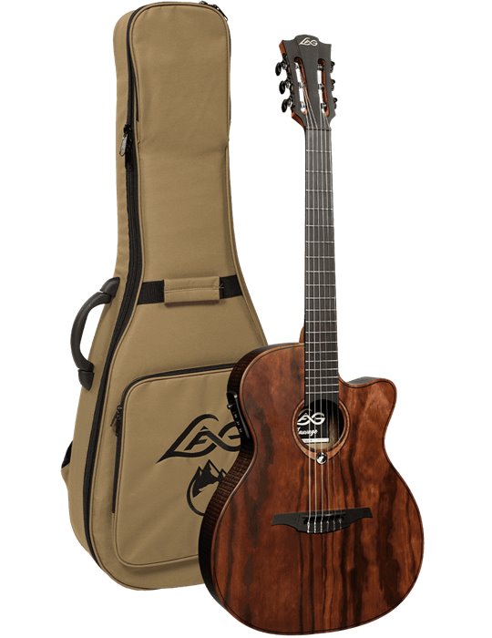GUITARRA ACÚSTICA LÂG NYLON AUDITORIUM SLIM CUTWAY A/E - SAUVAGE 