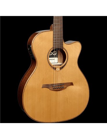 GUITARRA ACÚSTICA LÂG AUDITORIUM SLIM CUTAWAY TRAMONTANE 118 A/E - NATURAL