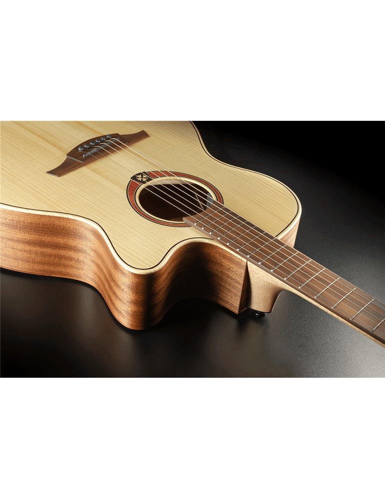 GUITARRA ACÚSTICA LÂG AUDITORIUM CUTAWAY TRAMONTANE 70 A/E - NATURAL