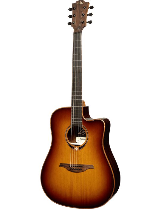 GUITARRA ACÚSTICA LÂG DREADNOUGHT CUTAWAY TRAMONTANE 118 A/E - BROWN SHADOW