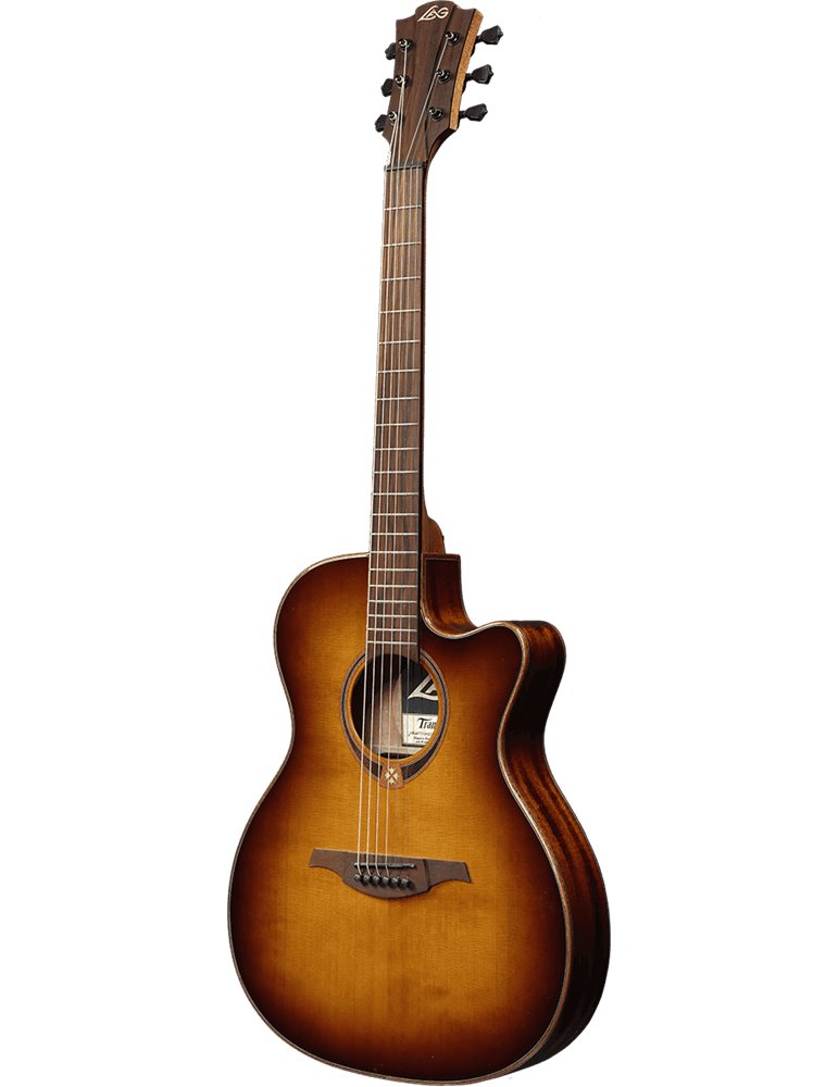 GUITARRA ACÚSTICA LÂG AUDITORIUM SLIM CUTAWAY TRAMONTANE 118 A/E - BROWN SHADOW