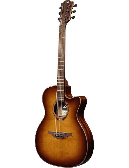 GUITARRA ACÚSTICA LÂG AUDITORIUM SLIM CUTAWAY TRAMONTANE 118 A/E - BROWN SHADOW