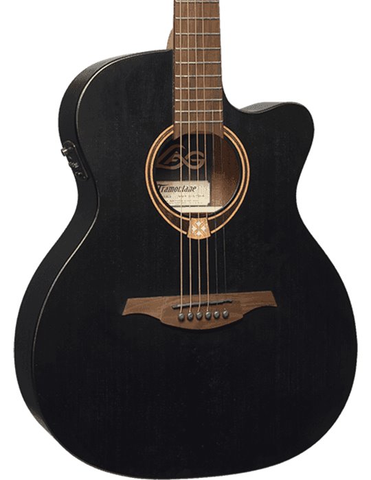 GUITARRA ACÚSTICA LÂG AUDITORIUM TRAMONTANE 70 - NEGRO SATINADO
