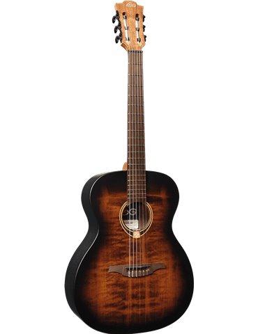 GUITARRA ACUSTICA LAG NYLON AUDITORIUM BLACK & BROWN 2