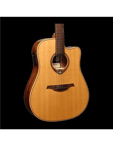 GUITARRA ACÚSTICA LÂG DREADNOUGHT CUTAWAY TRAMONTANE 170 A/E - NATURAL