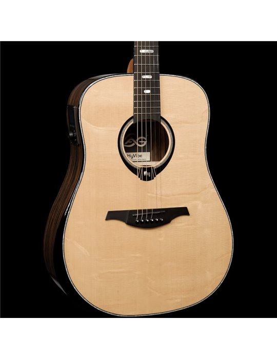 GUITARRA ACÚSTICA LAG DREADNOUGHT HYVIBE H2 50 A/E CUTAWAY