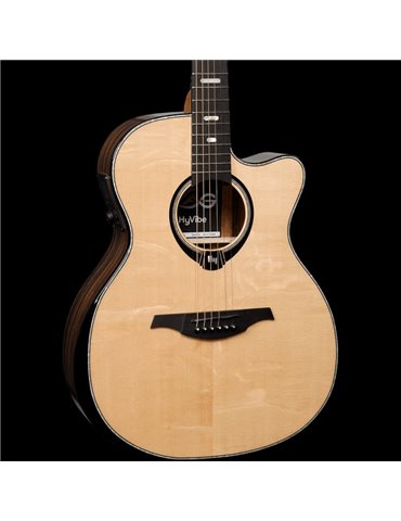 GUITARRA ACÚSTICA LAG AUDITORIUM HYVIBE H2 50 A/E CUTAWAY